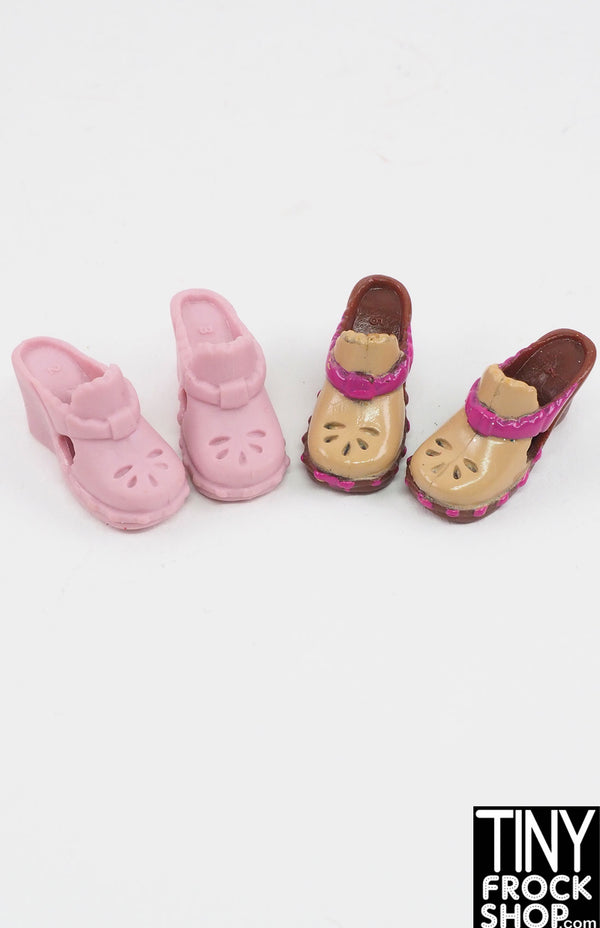 12" Fashion Doll Cute Clog Wedges-More Colors