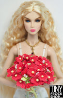 12" Fashion Doll Forget Me Not Paper Flower Bouquets- More colors