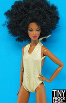 12" Fashion Doll Gold Checkerboard Swimsuit
