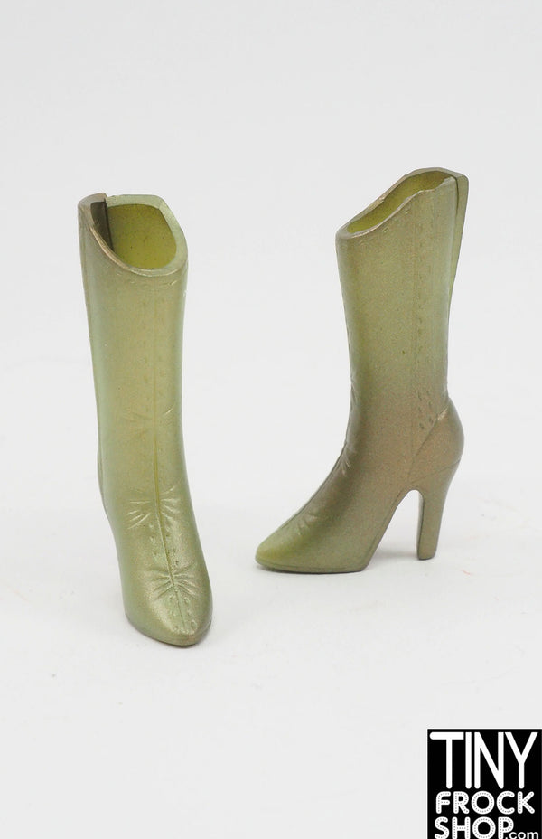 12" Fashion Doll Gold Tall Boots