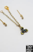 12" Fashion Doll Gold Three Petal Flower Necklace with Earrings Set by Pam Maness