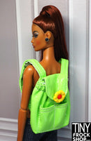 12" Fashion Doll Green Backpack with Sketch Pad