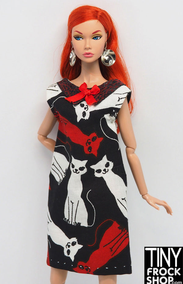 12" Fashion Doll Kitty Retro Dress