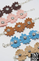 12" Fashion Doll Leather Flower Belt by Pam Maness - More Colors