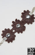 12" Fashion Doll Leather Flower Belt by Pam Maness - More Colors