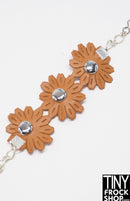 12" Fashion Doll Leather Flower Belt by Pam Maness - More Colors