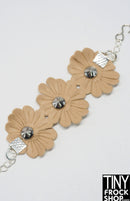 12" Fashion Doll Leather Flower Belt by Pam Maness - More Colors