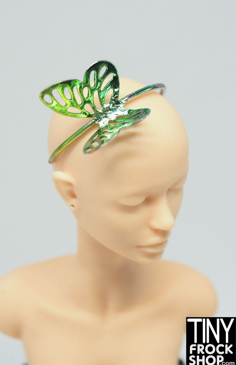 12" Fashion Doll Metal Color Butterfly Headbands by Pam Maness - More Colors