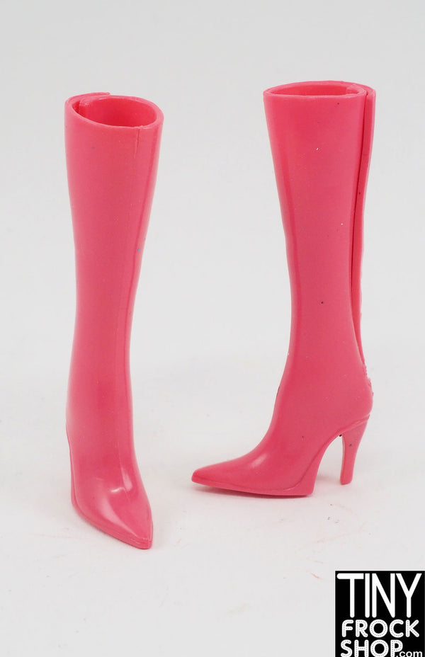12" Fashion Doll Pink Tall Heel Boots