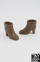 12" Fashion Doll Scrunch Brown Short Boots