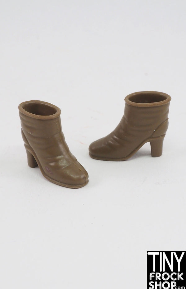 12" Fashion Doll Scrunch Brown Short Boots