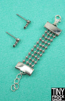 12" Fashion Doll Silver Ball Choker Necklace and Earring Set by Pam Maness