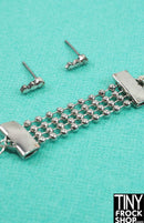 12" Fashion Doll Silver Ball Choker Necklace and Earring Set by Pam Maness