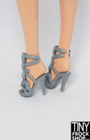 12" Fashion Doll Silver Gem Heels