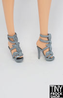12" Fashion Doll Silver Gem Heels