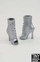 12" Fashion Doll Silver Open Toe Heel Boot