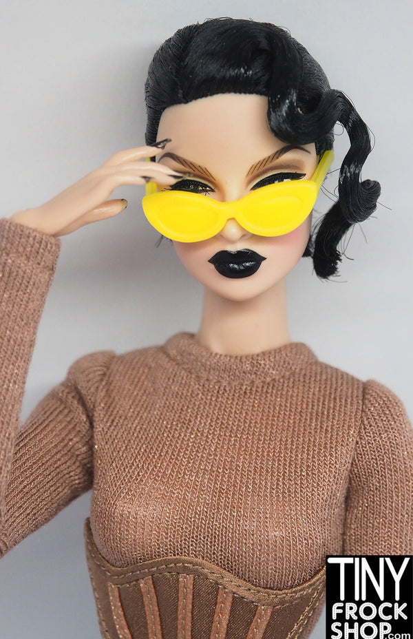 Fashion Doll Cat Eye Sunglasses in Tortoise Shell - Vixen by Micheline Pitt