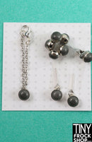 12" Fashion Doll Smoke Stone Necklace, Bracelet Ring and Earring Set by Pam Maness