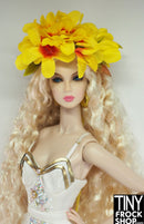 12" Fashion Doll Yellow Floral Hat by Pam Maness