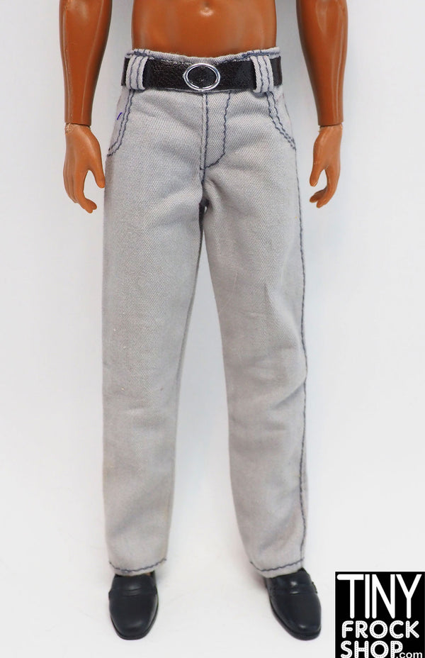 12" Fashion Male Doll Grey Jeans with Belt