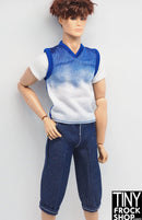 12" Fashion Male Doll Indigo Denim Jean Capris
