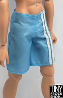 12" Fashion Male Doll Light Blue Nylon with Stripe Shorts