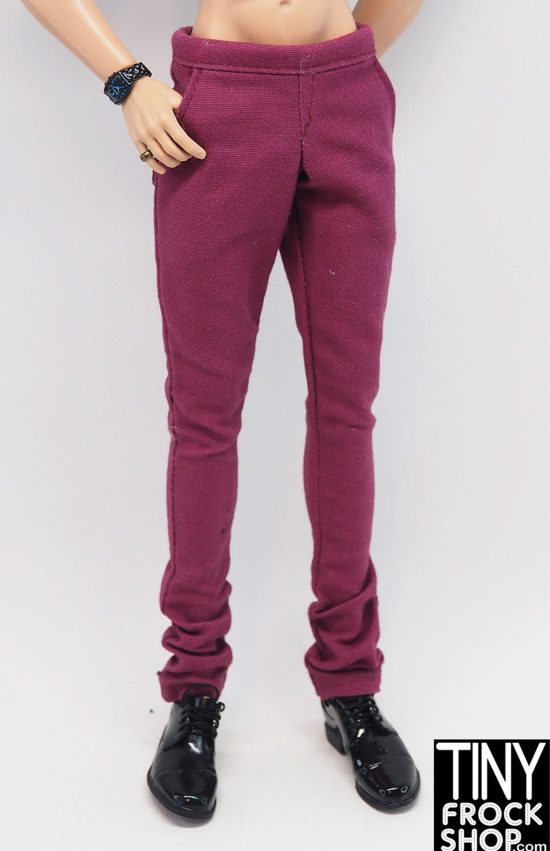 12" Fashion Mens Doll Dusty Rose Trouser Pant