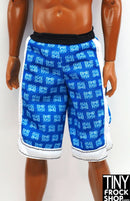 12" Fashion Male Doll Blue Long Shorts