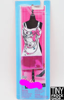 12" Fashion Doll Fashion Trend Mode White Necklace Print Dress NRFB