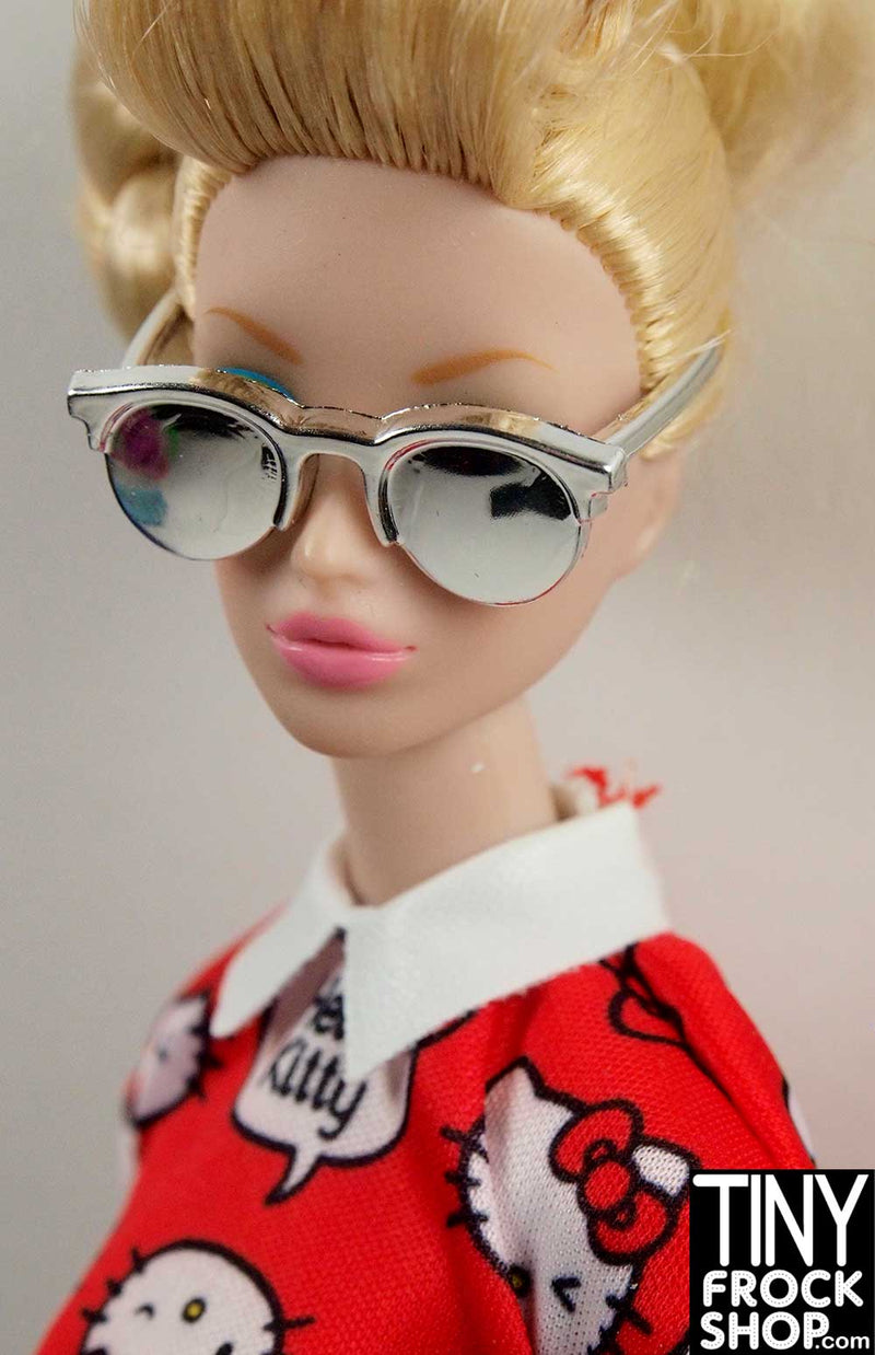 12" Fashion Doll Silver Chrome Sunglasses