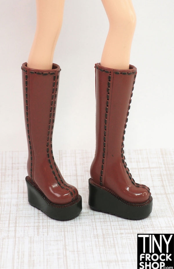 12" Fashion Doll  Platform Maroon