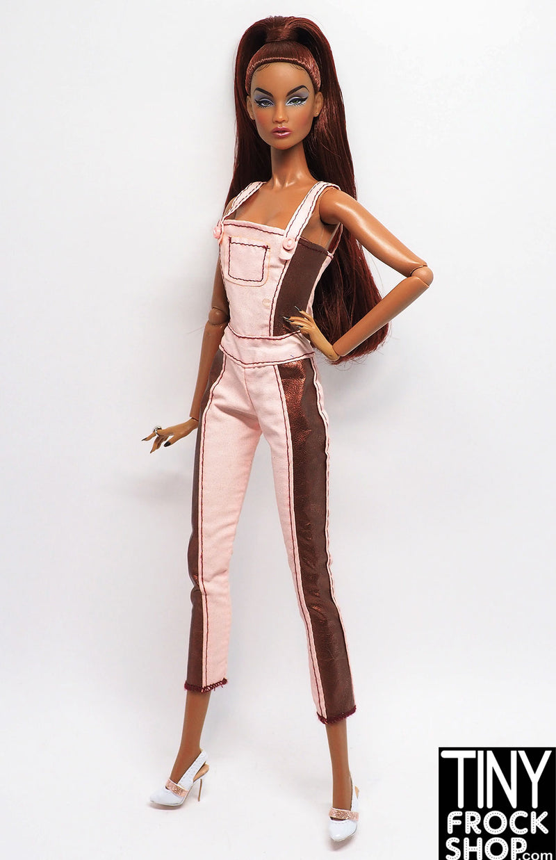 12" Fashion Doll  Chillin' Out Kennedy Pink Overall Jumpsuit