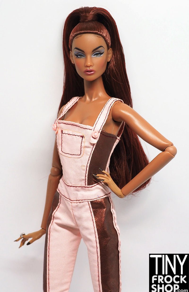 12" Fashion Doll  Chillin' Out Kennedy Pink Overall Jumpsuit