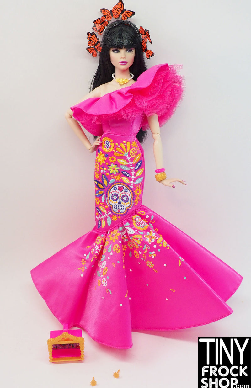 12" Fashion Doll Dia De Los Muertos 2023 Day of the Dead Dress with Accessories