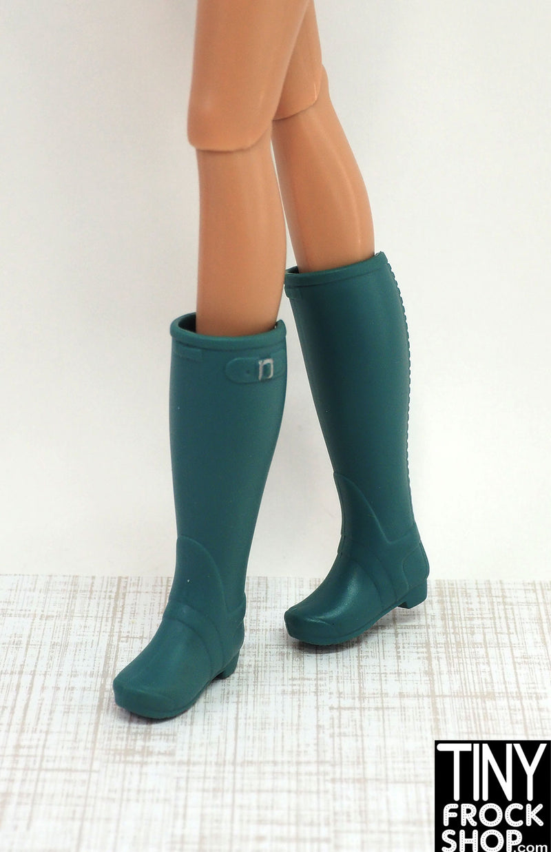 12" Fashion Doll  Teal Tall Rainboots