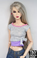 12" Fashion Doll Colorblocked Heather Layered Tees - More Colors