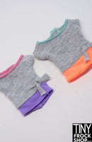12" Fashion Doll Colorblocked Heather Layered Tees - More Colors