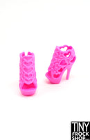 12" Fashion Doll Lacey Heart Heels - Tiny Frock Shop