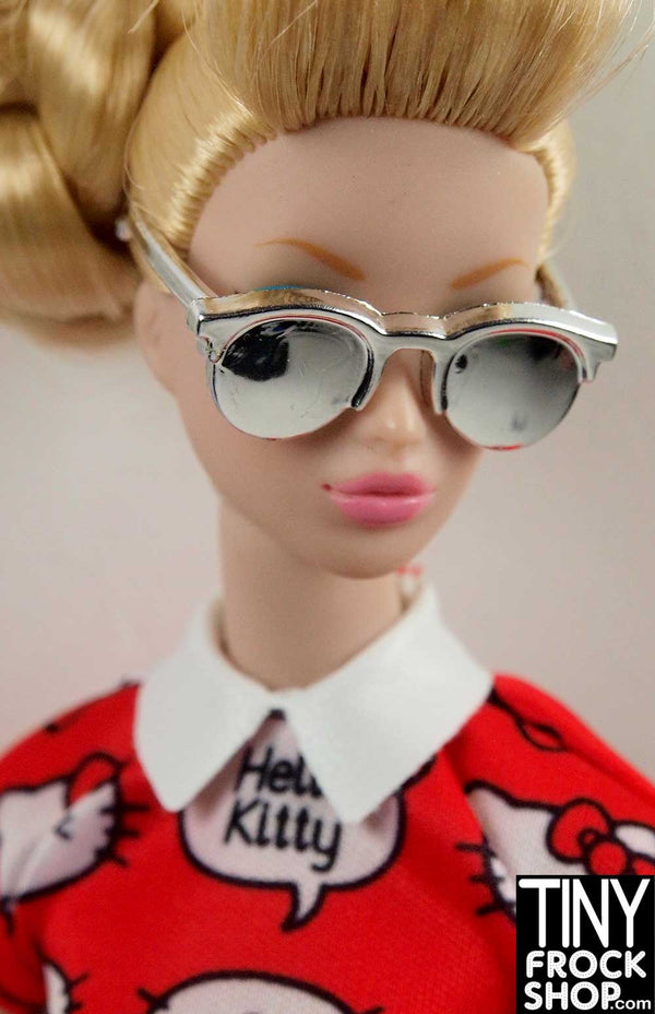 12" Fashion Doll Silver Chrome Sunglasses