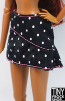 12" Fashion Doll  Black White Polka Dot Skirt