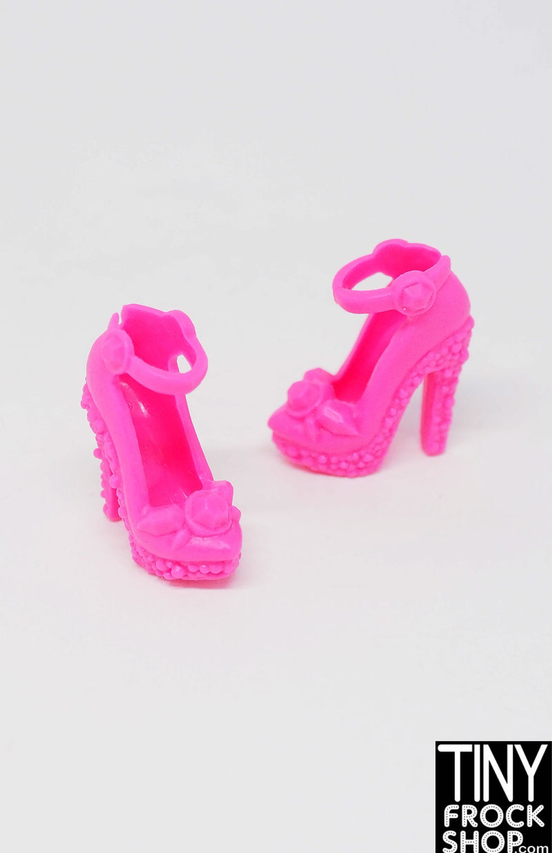 12" Fashion Doll Bubble Rose Pink Heels