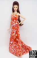 12" Fashion Doll Burrows Alazne 2012 Coral Sequin Dress