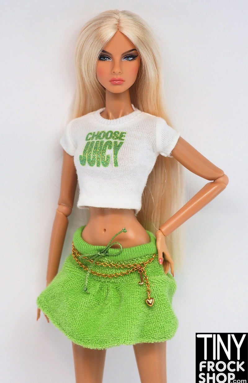 12" Fashion Doll Juicy Green Track 3 Piece Outfit