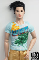 12" Fashion Male Doll California Graphic Tee