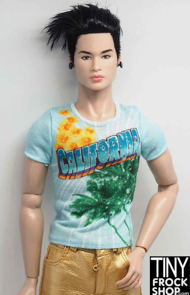 12" Fashion Male Doll California Graphic Tee