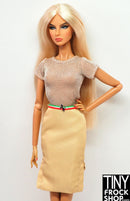 12" Fashion Doll 2005 Tan Pencil Skirt with Logo