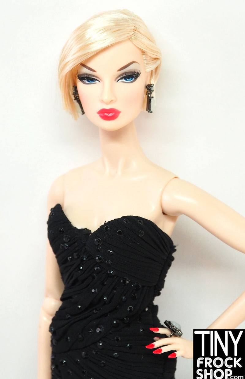 12" Fashion Doll 2009 Stunning In The Spotlight  Stoned Black Gown