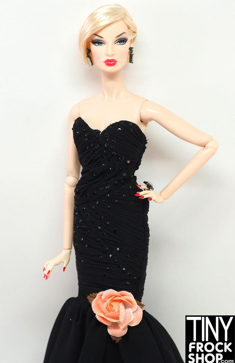 12" Fashion Doll 2009 Stunning In The Spotlight  Stoned Black Gown