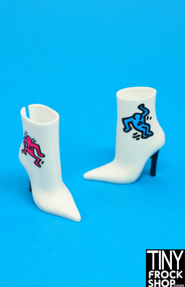 12" Fashion Doll 2019 Pop Art Haring White Graphic Boots