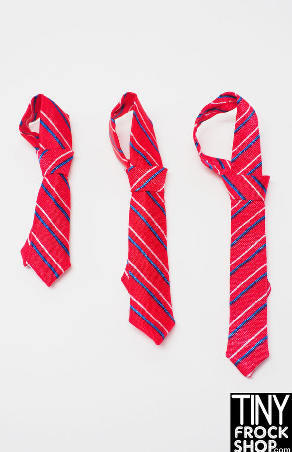 12" Fashion Doll and 12" Fashion Male Doll Rebelde RBD 2008 Striped Ties - 3 Sizes